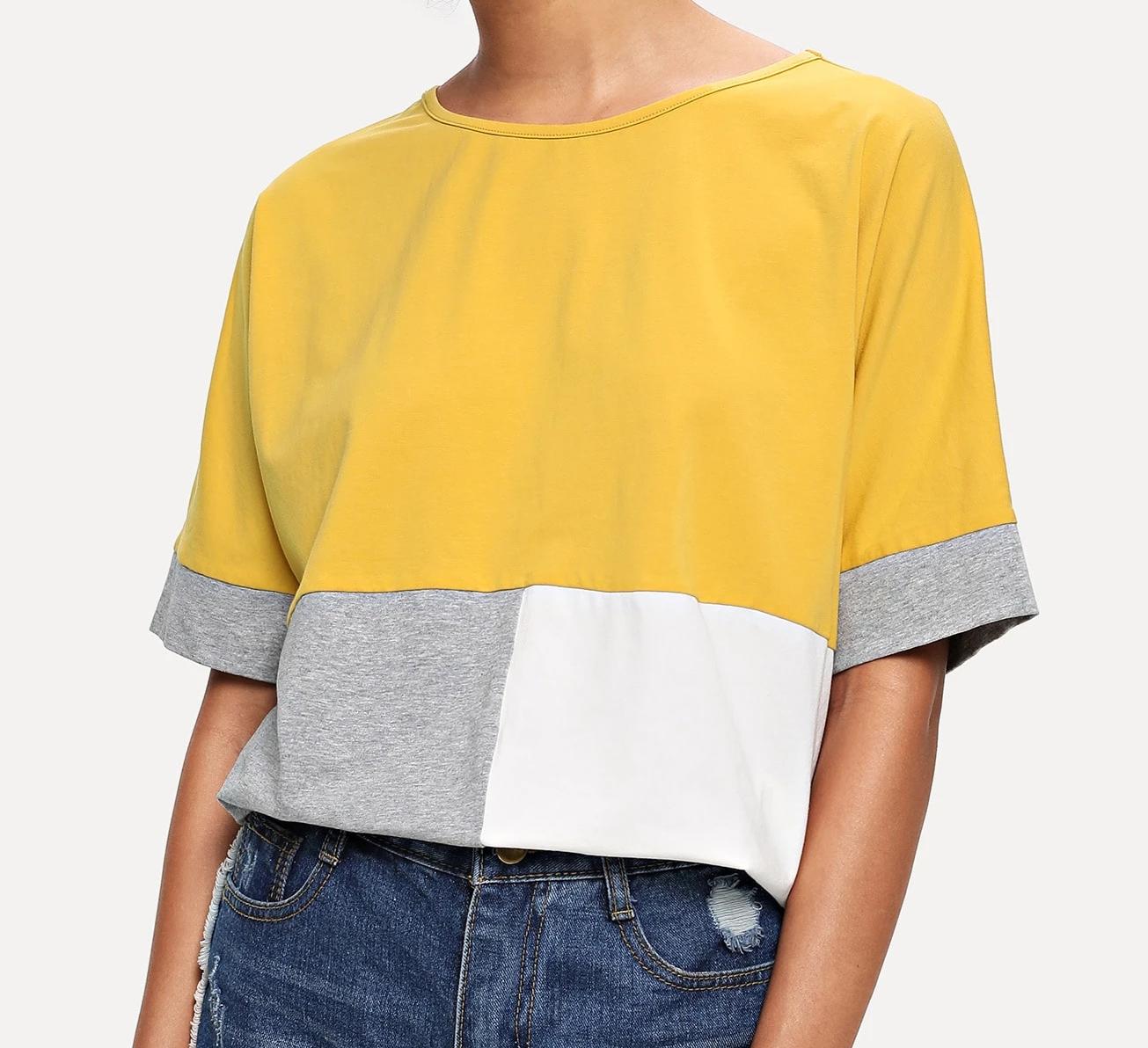 Aryana Color Block T-Shirt - Didi Royale
