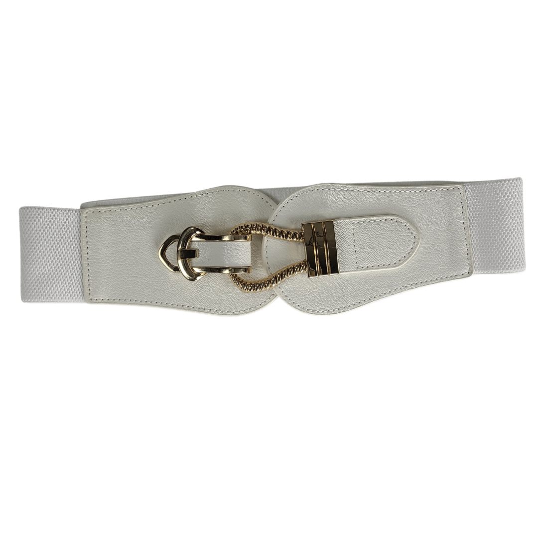 Christiana Wide Belt With Gold Detail - Didi Royale