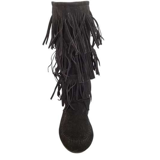 Esmeralda Cherokee Tall Faux Suede Fringe Boots