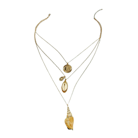 Candace Seashell Layered Necklace - Didi Royale