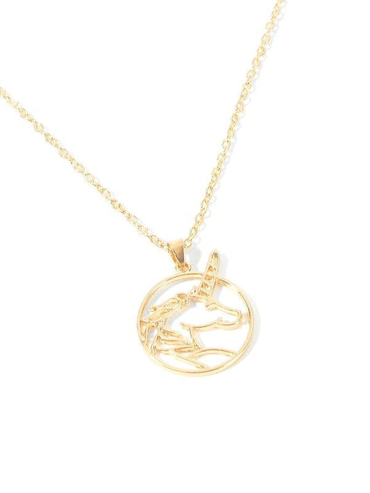 Kim Gold Pendant Unicorn Necklace - Didi Royale