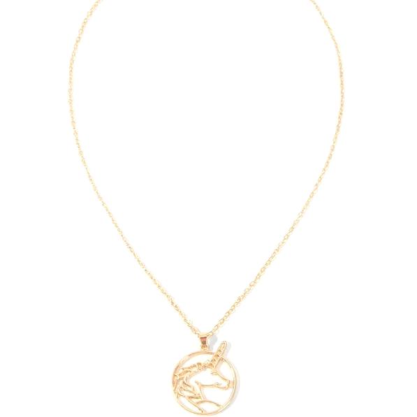 Kim Gold Pendant Unicorn Necklace - Didi Royale