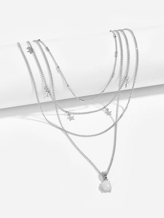 Starla Charm Layered Chain Necklace - Didi Royale