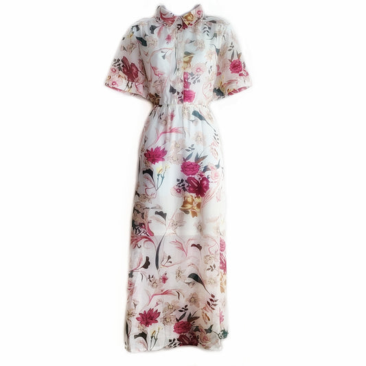 Abigayle Floral Print Chiffon Lined Dress - Didi Royale