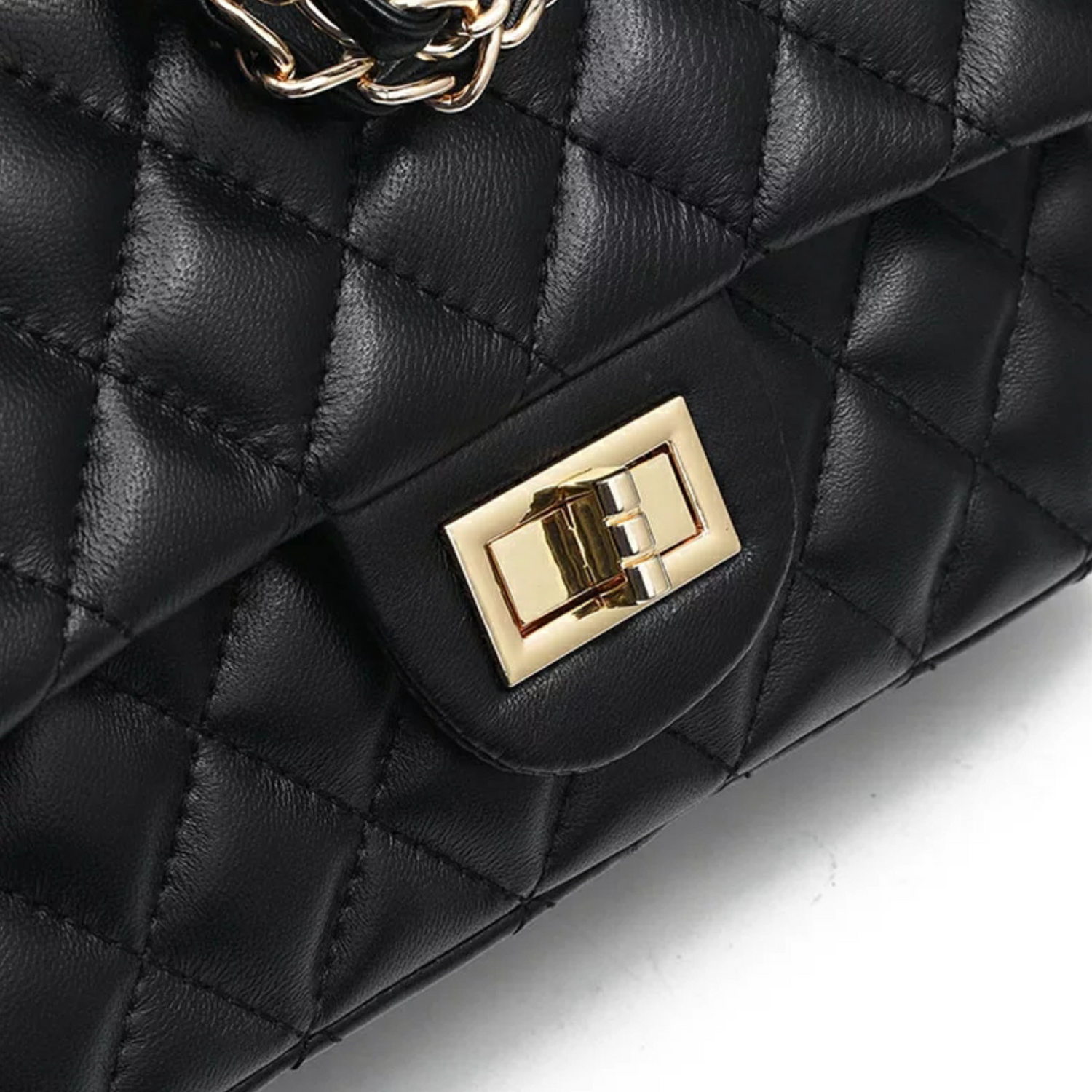 Taupe Cressida Quilted Chain Strap Bag - CHARLES & KEITH IN