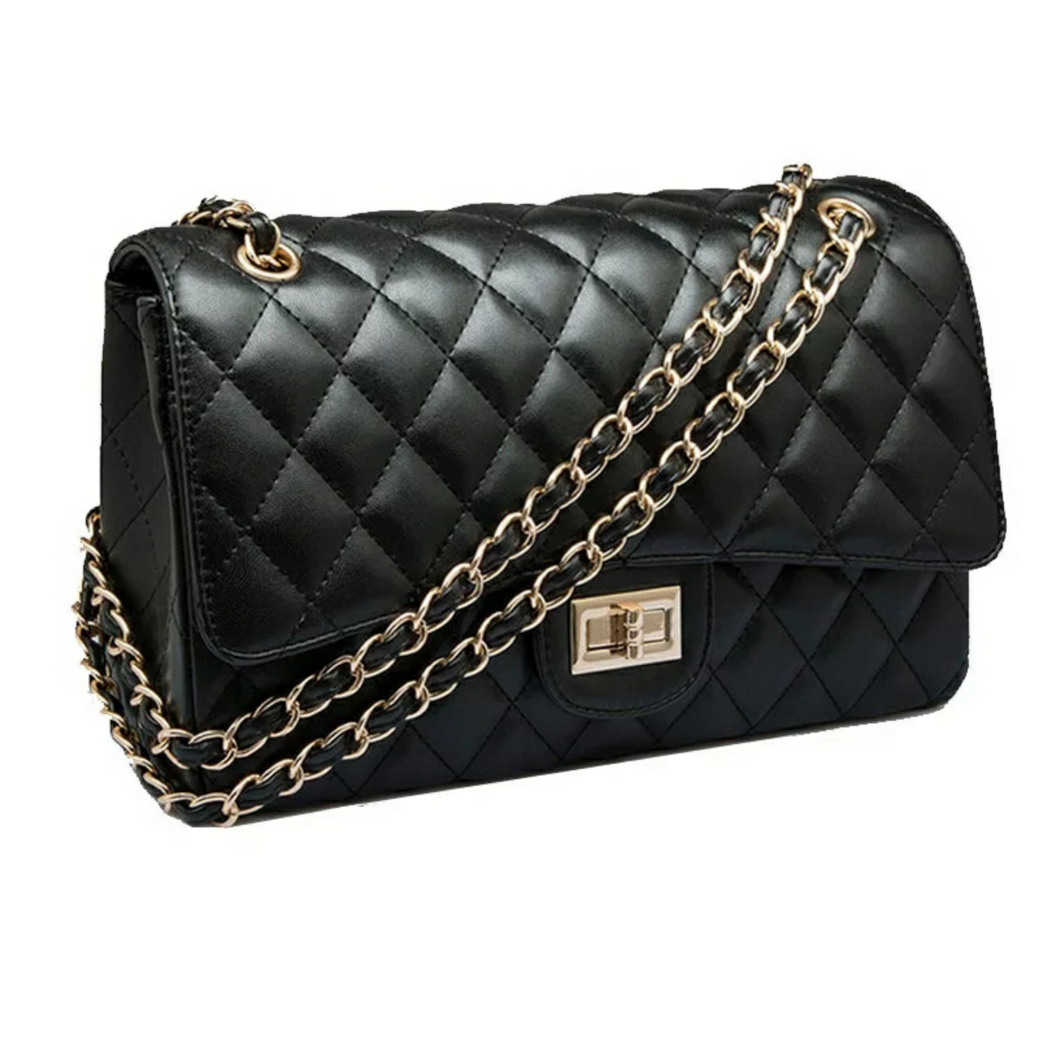 IHKWIP Quilted Flap Convertible Shoulder Bag w/ Chain Strap - QVC.com