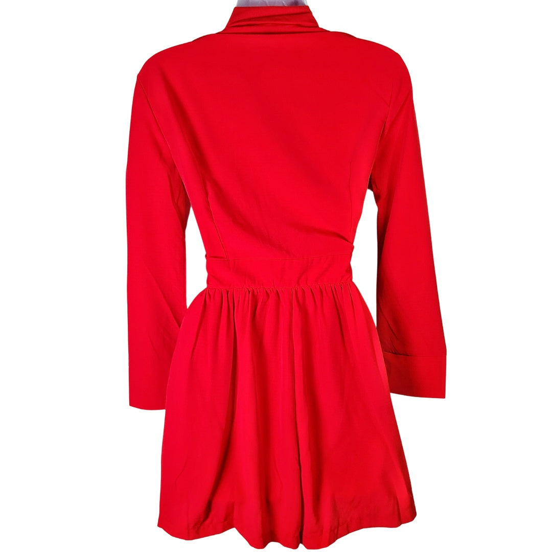 Robyn Red Long Sleeve Romper - Didi Royale