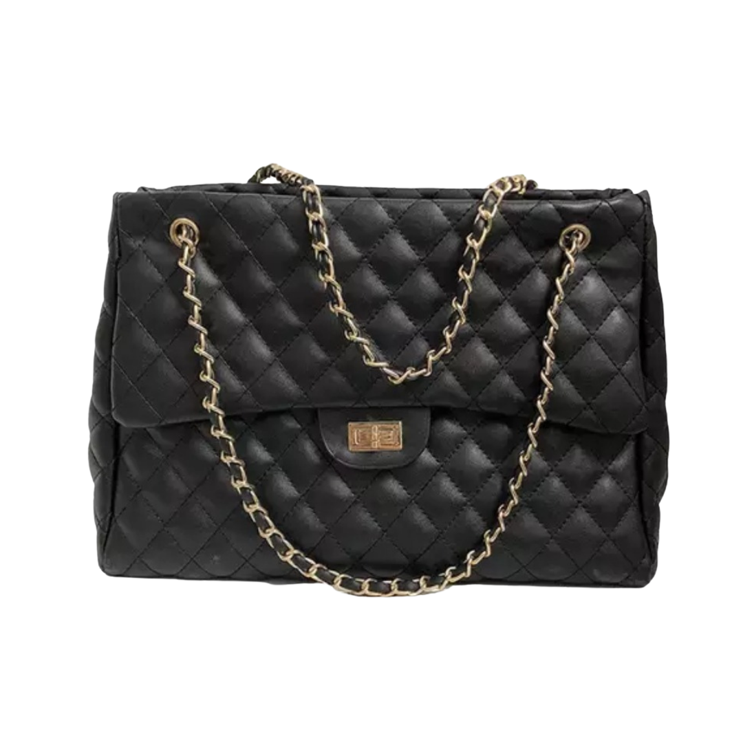zhongningyifeng Shoulder Bag for Women Handbag Purse Leather Fashion  Upgrade with Chain Strap (black1)