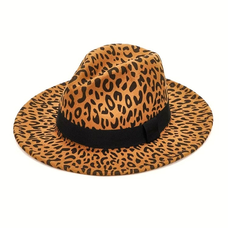 Lindsay Leopard Print Fedora Hat - Didi Royale