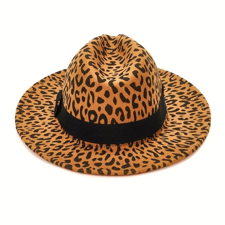 Lindsay Leopard Print Fedora Hat - Didi Royale