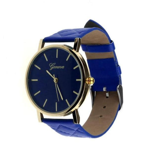Geneva Blue Plush Stitched Watch - Didi Royale
