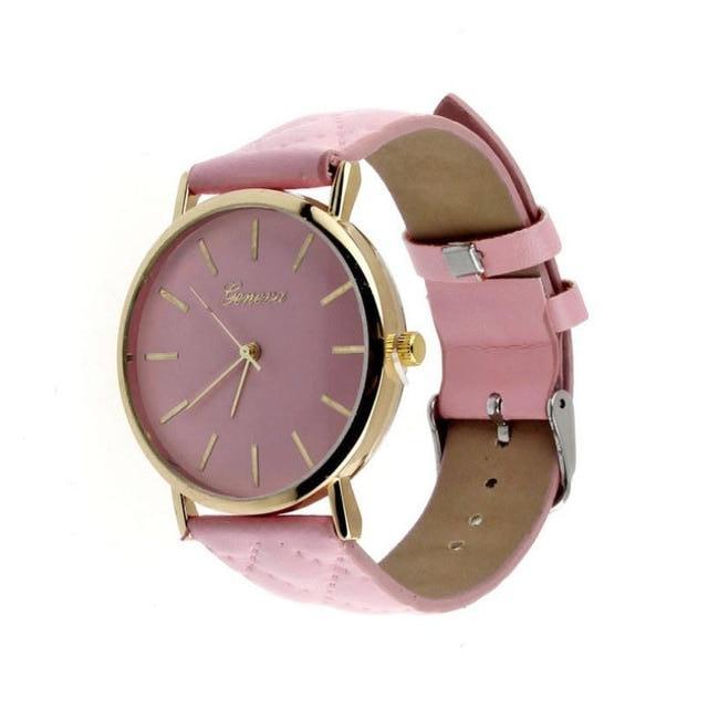 Geneva Pink Plush Stitched Watch - Didi Royale