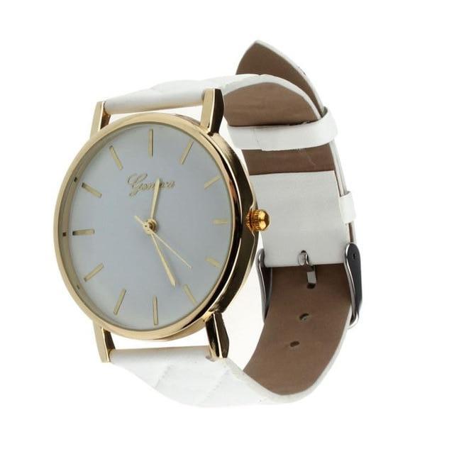 Geneva White Plush Stitched Watch - Didi Royale